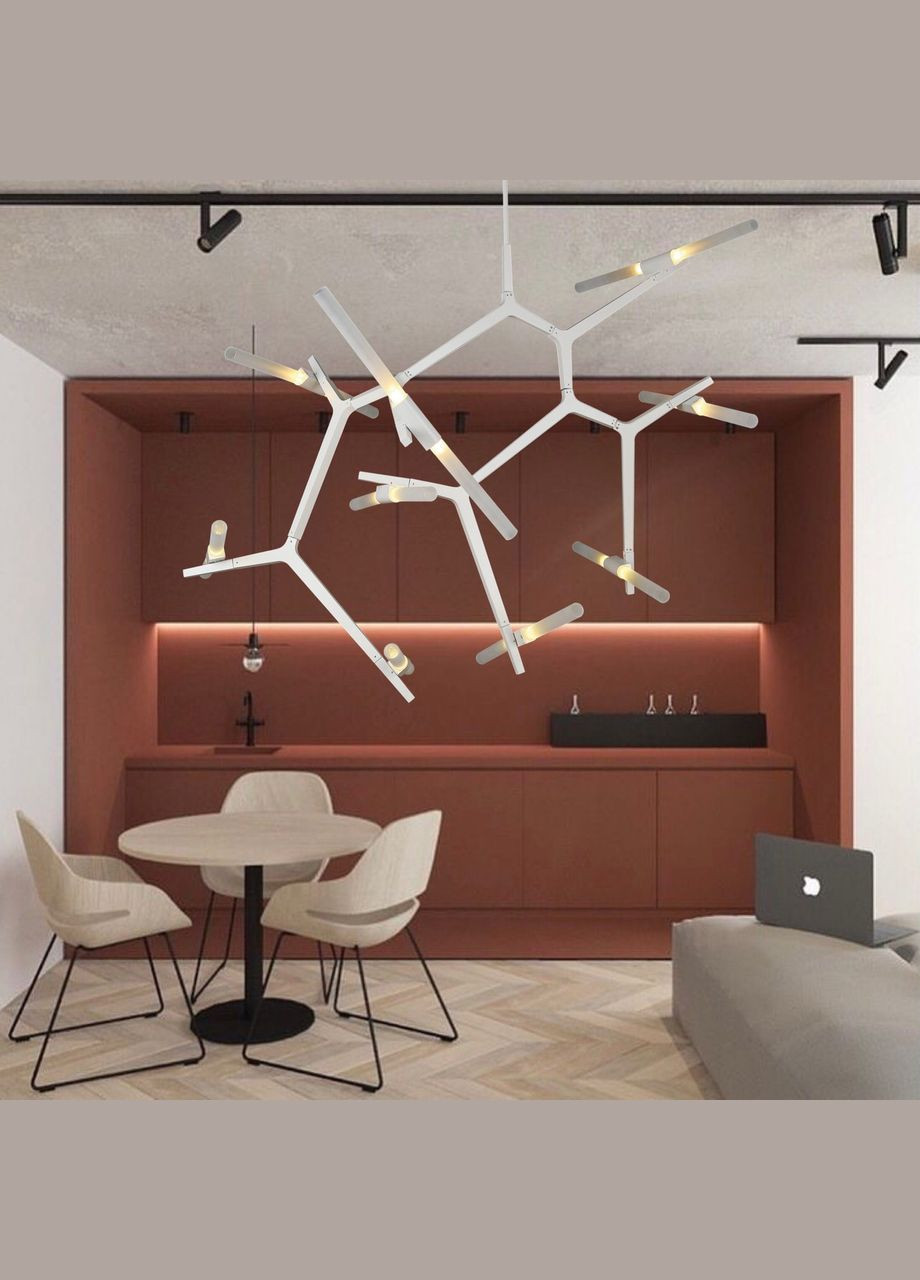 Белая современная люстра на 18 ламп "Bulb" (56-LPR189-18 WH) No Brand (370071044)