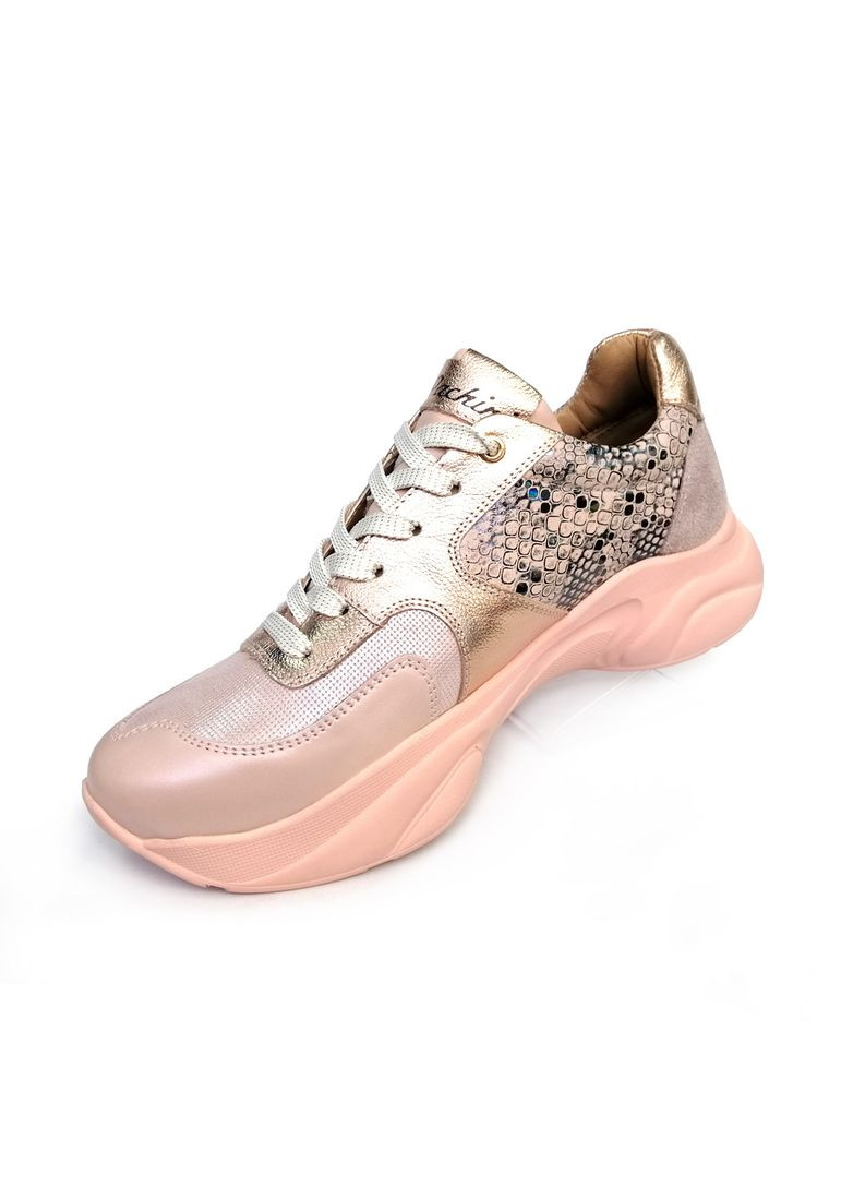 Кросівки жіночі з натуральної шкіри. Розмір 36 (23,5см) Fashion рожеві демісезони (346489119)