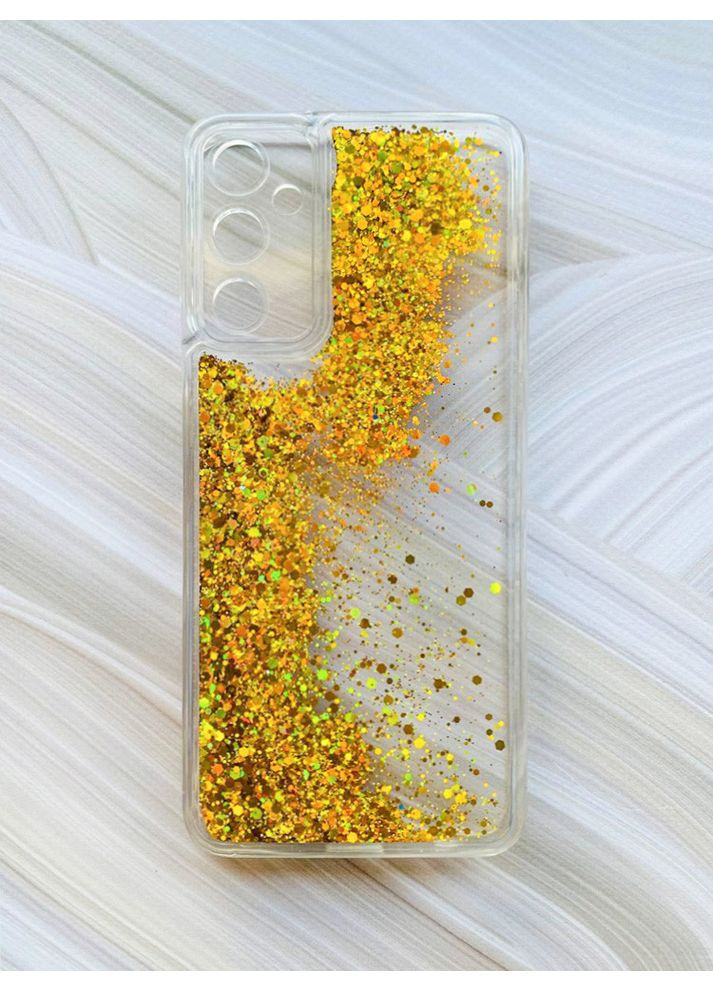 Чехол с плавающими блестками на Samsung Galaxy A35 (A356) Золотой Creative (360704218)