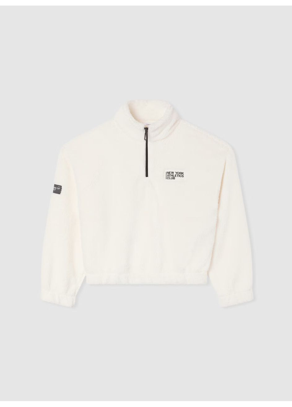 Молочный свитшот женщин Terranova надпись (369480862)