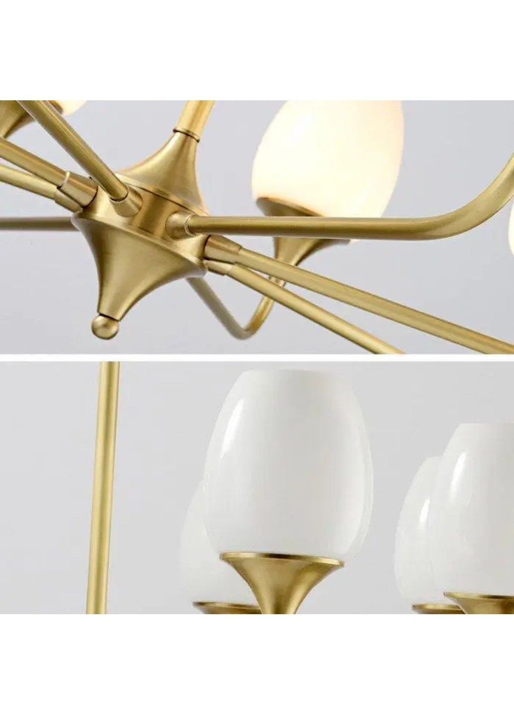 Світлодіодна люстра Жоржина 5035 (Золота) на 6 плафонів No Brand (331639691)