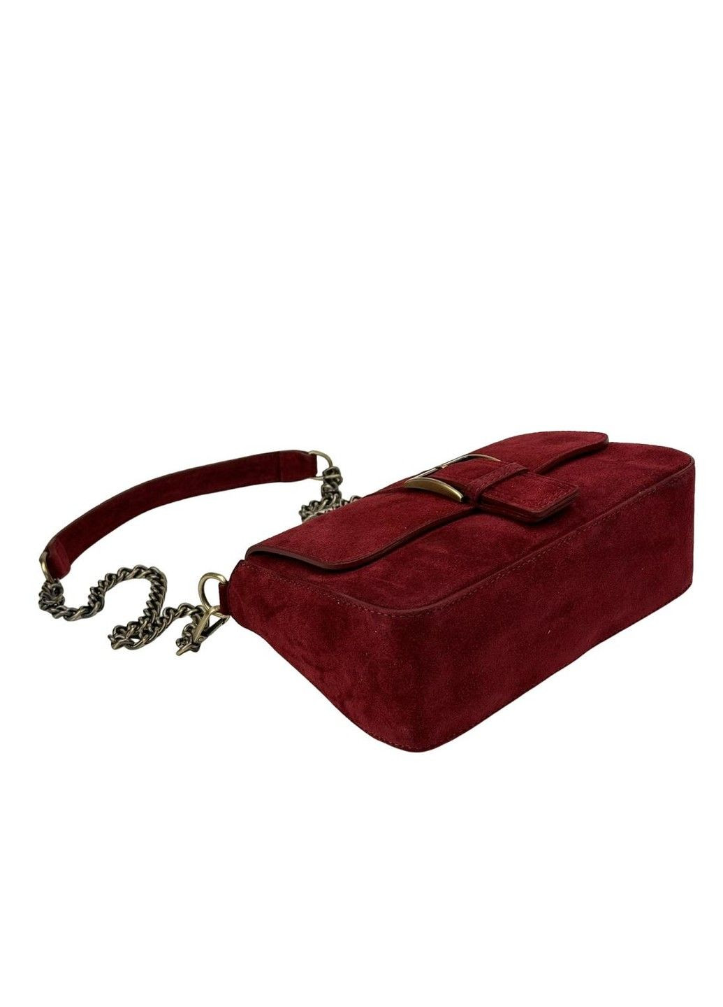 Кросбоді замшеве бордове з ланцюжком Italy F-IT-012BO Firenze (315688242)