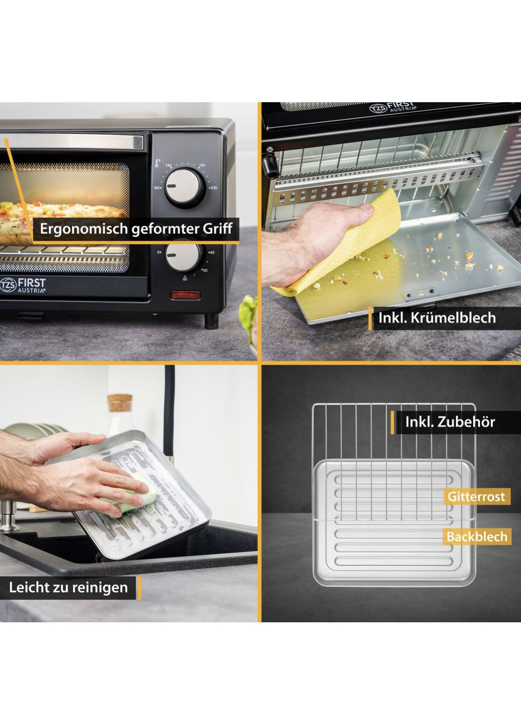 Духовка ростерная FA-5041-2 10л (черная) First (361852392)