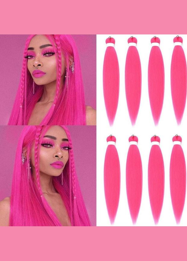 Канекалон Braid однотонный розовый Длина 65см Вес 90 грам Низкотемпературный 100-150°С PinkEZ Easy EZ (324261504)