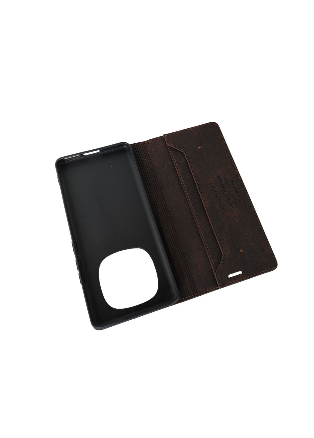 Чехол-книжка на Redmi Note14pro plus Чехол книжкой на редми ноут14pro+ с карманами для карт Коричневый Xiaomi (368832953)