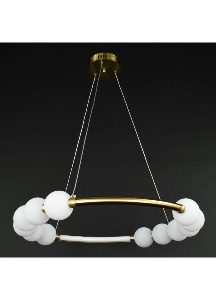 Люстра светодиодная подвесная LED светильник для квартиры на потолок лэд 27218 Латунь 25-140х82х82 см. Sunnysky (335975330)