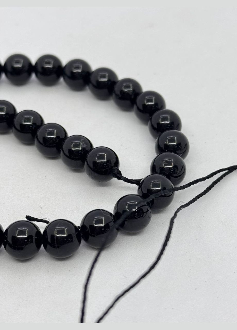 Турмалін шерл на нитці без застібки 39 см Чорний No Brand (331610838)