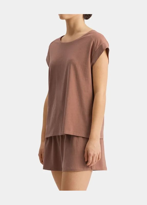 Кавова всесезон жіноча піжама nlp футболка + шорти Atlantic