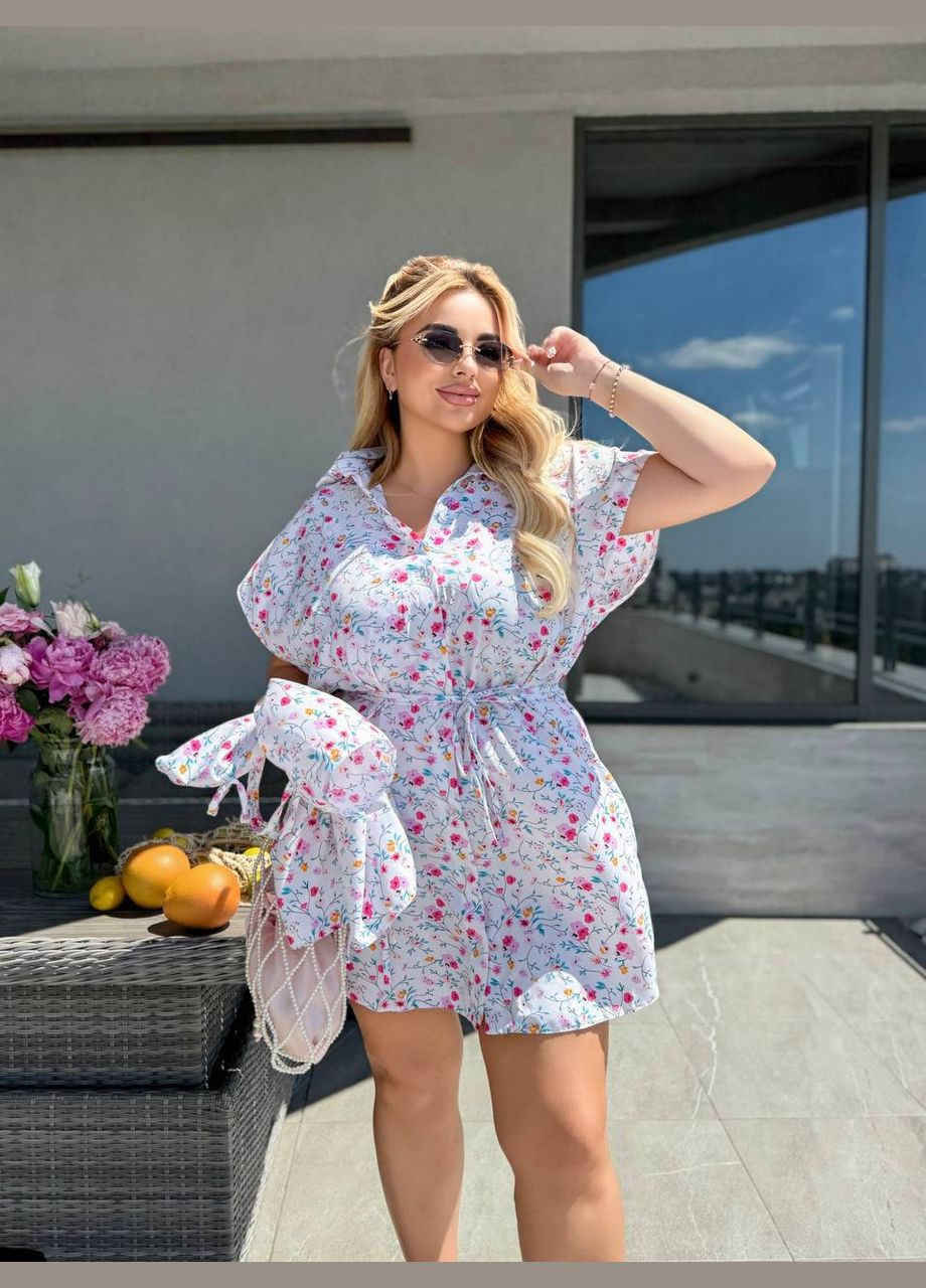 Белое праздничный, вечернее, пляжное, кэжуал платье-трансформер с цветочным принтом Vakko с цветочным принтом