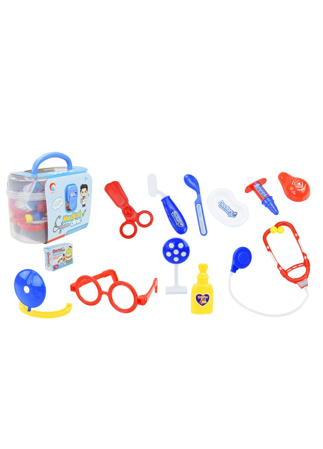 Тематичний ігровий набір лікаря у валізі блакитний 12 предметів (7782B) MFC (364115938)