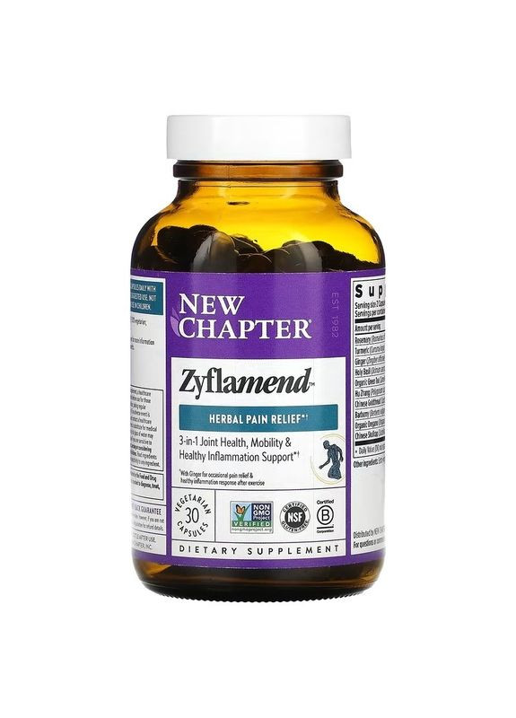 Протизапальний комплекс, Zyflamend,, 30 вегетаріанських капсул New Chapter (330626661)