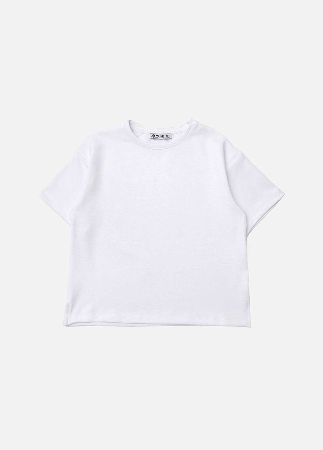 Белая демисезонная футболка с коротким рукавом для девочки цвет белый цб-00267435 Yuki