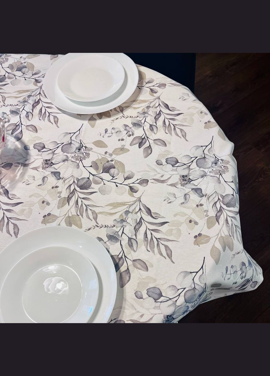 Скатерть водоотталкивающая 140х170см Эвкалипт Серый Malva (305830987)