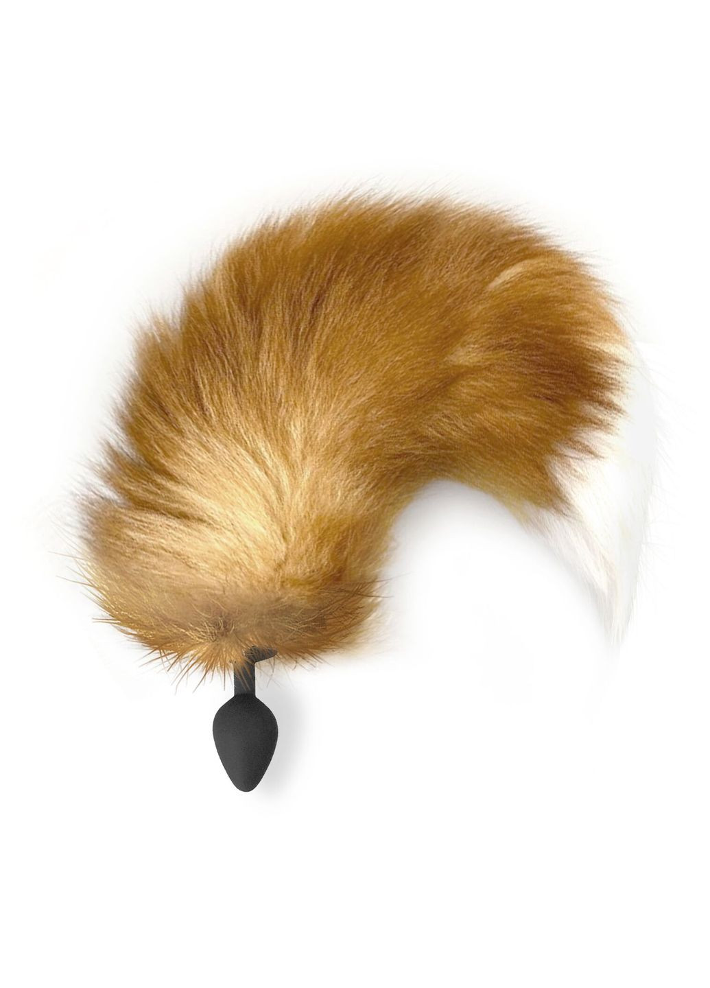 Силиконовая анальная пробка с хвостом из натурального меха size M Foxy fox Art of Sex (297588112)