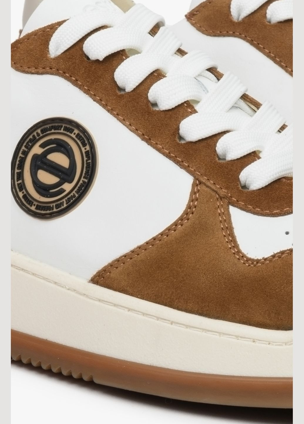 Бежеві кеди низькі, колір бежевий Estro