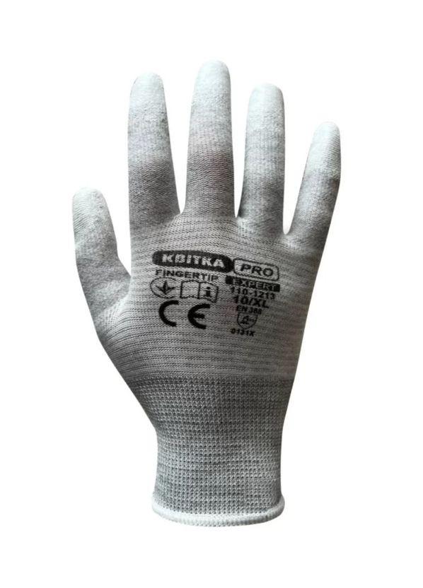 Захисні рукавиці PRO FingerTip Expert (XL/ ) нейлон з поліуретановим покриттям (24673) КВІТКА (315890338)