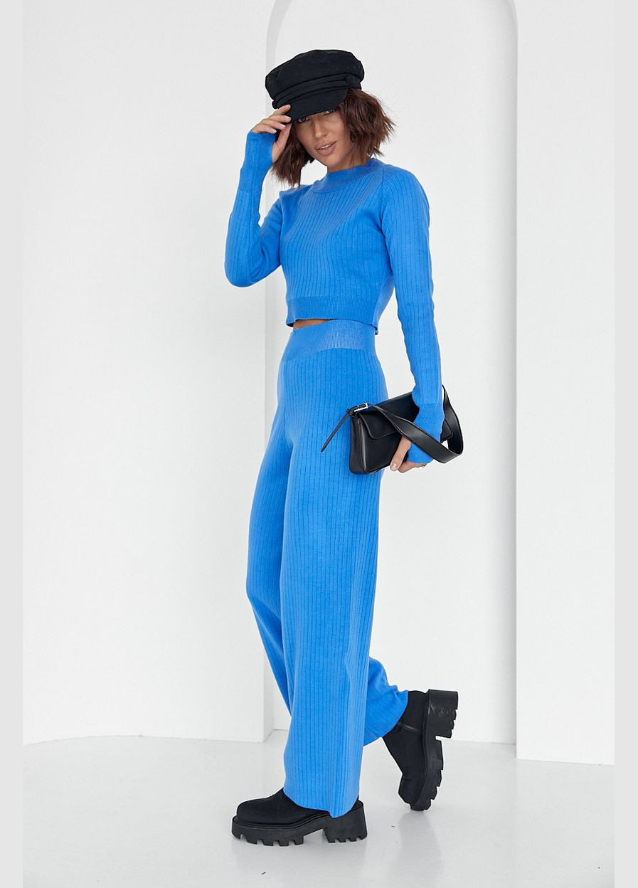 Жіночий костюм з широкими брюками та коротким джемпером Liton (296658616)