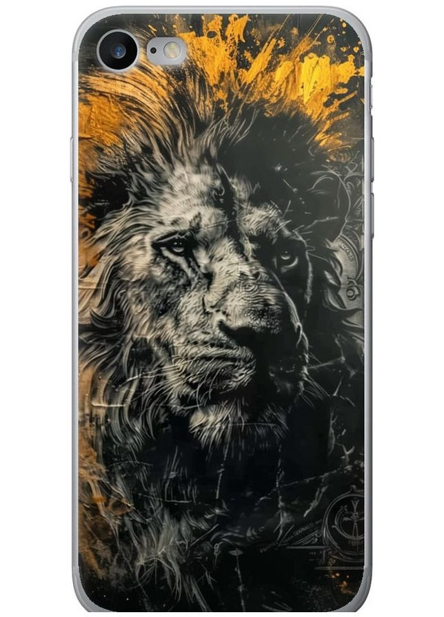 2D пластиковый чехол 'Лев в золотых красках' для Endorphone Apple iPhone 8 (297657859)