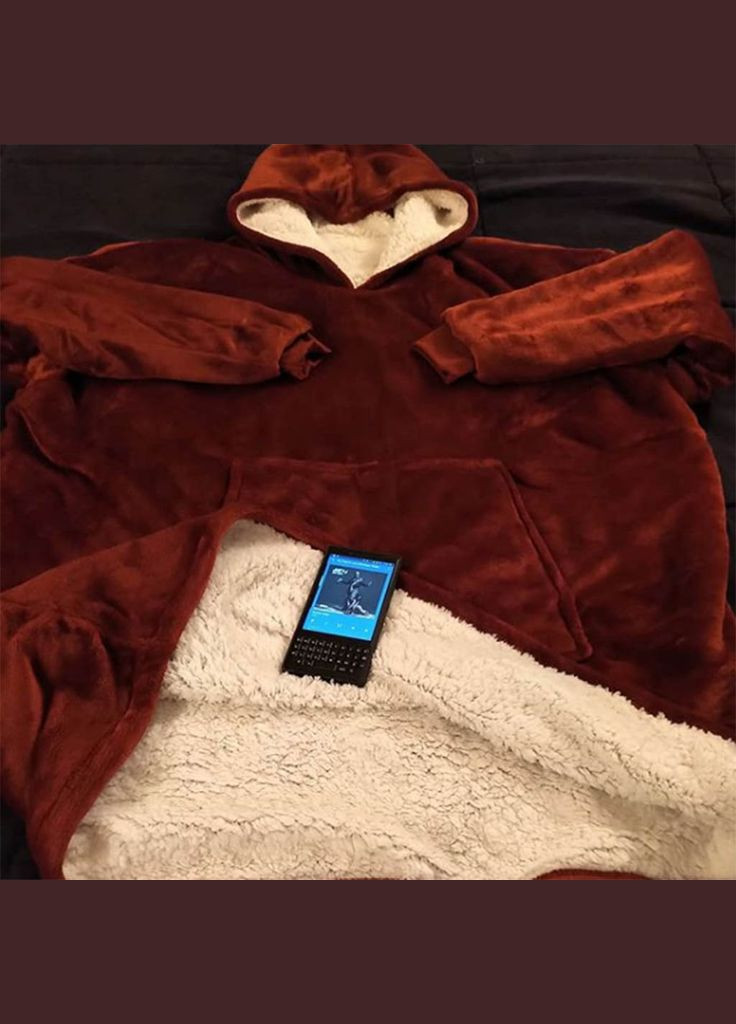 Плед оверсайз халат унисекс двухсторонняя толстовка с капюшоном и рукавами Huggle Hoodie Универсальный ( ) No Brand (315501364)