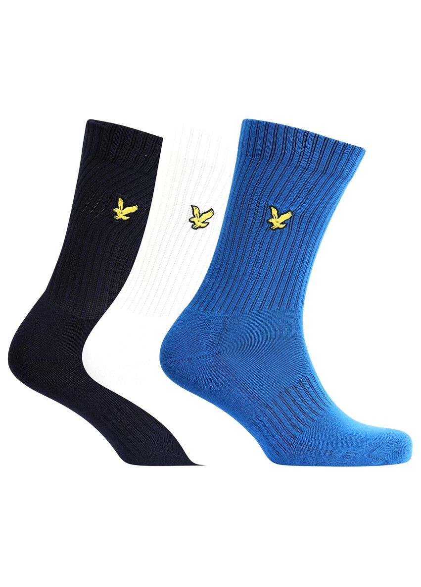 Синие набор носки 3шт Lyle & Scott логотипы (326040824)