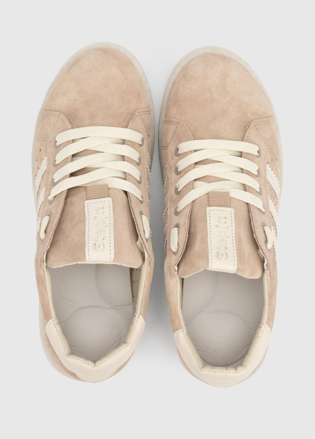 Бежевые кеды женские 24-170 бежевый (2000990576293s) shop (2000990576293) Stepln