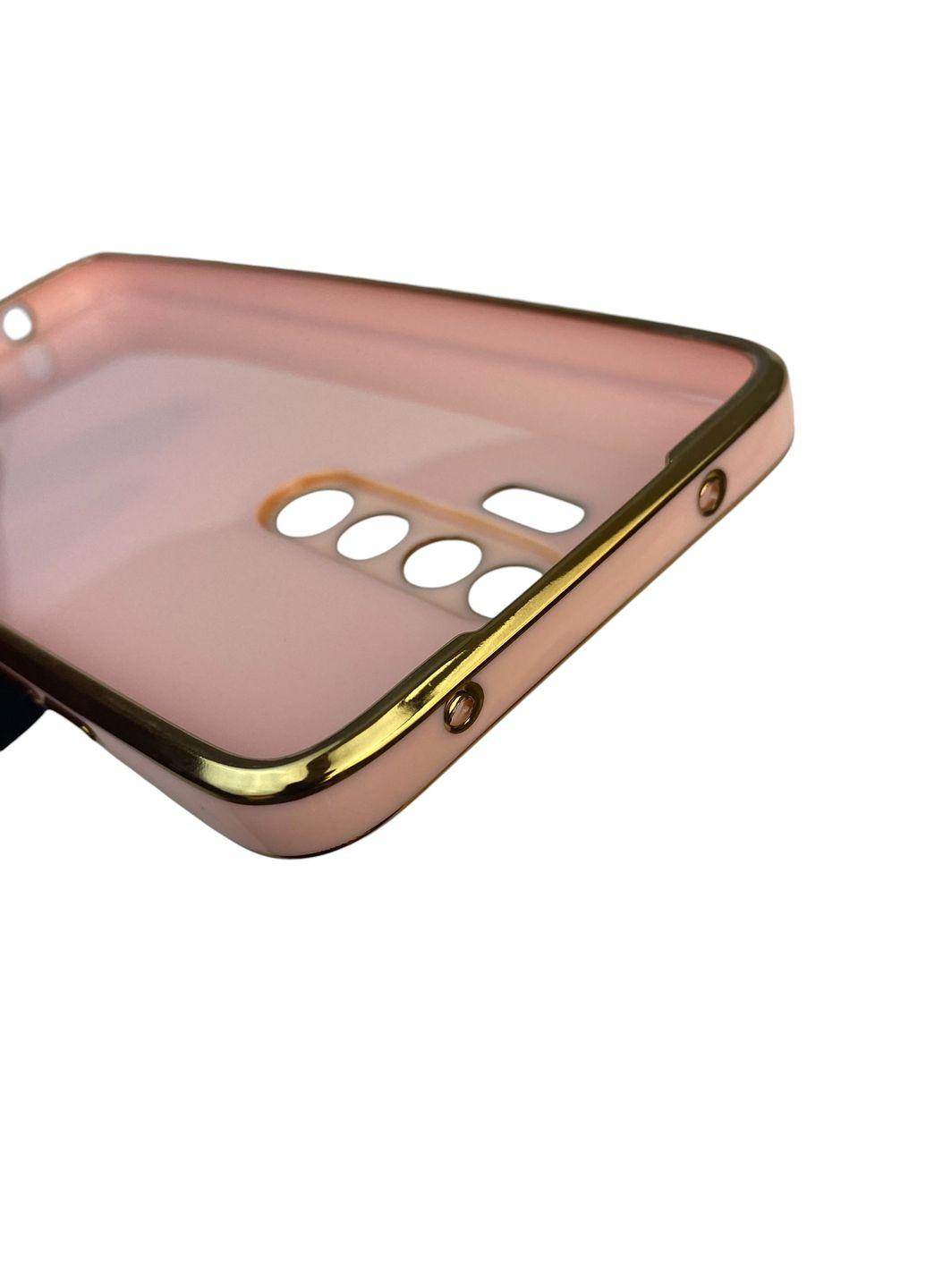 Чохол для Redmi Note 8 Pro глянцевий з кільцем MagSafe із золотою окантовкою на сяомі редмі нот 8 про пудровий gs1 Xiaomi (366236596)