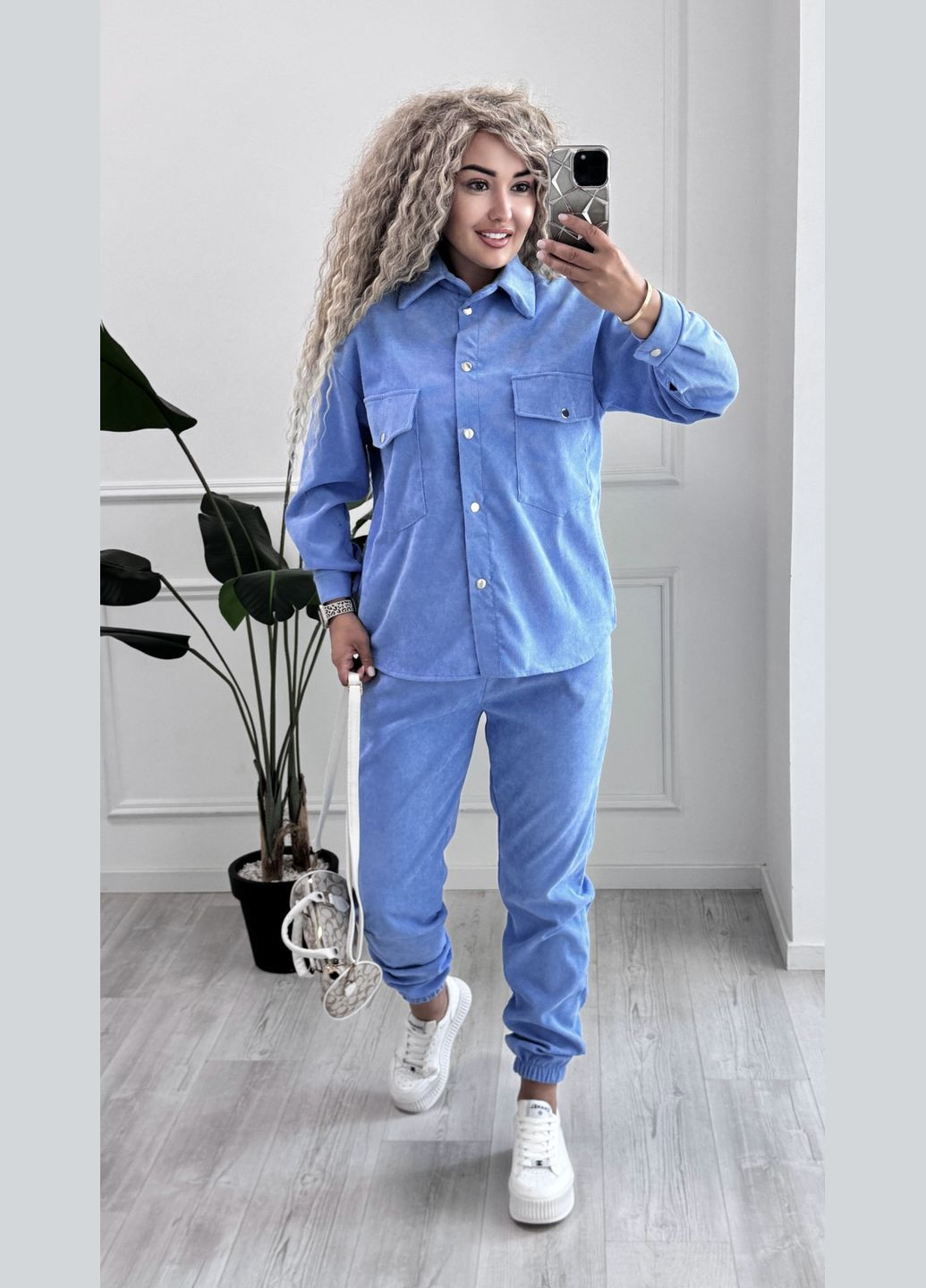 Костюм мікровельвет сорочка та штани No Brand (345643562)