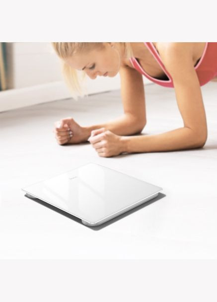 Умные напольные электронные весы HI20 LED-дисплей 0,5-180 кг Стеклянные бытовые Белый Hoco (337311100)