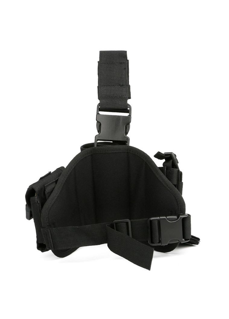 Тактическая кобура на бедро универсальная Черная – армейская кобура с платформой MOLLE (cob-black) Tactic (363132524)