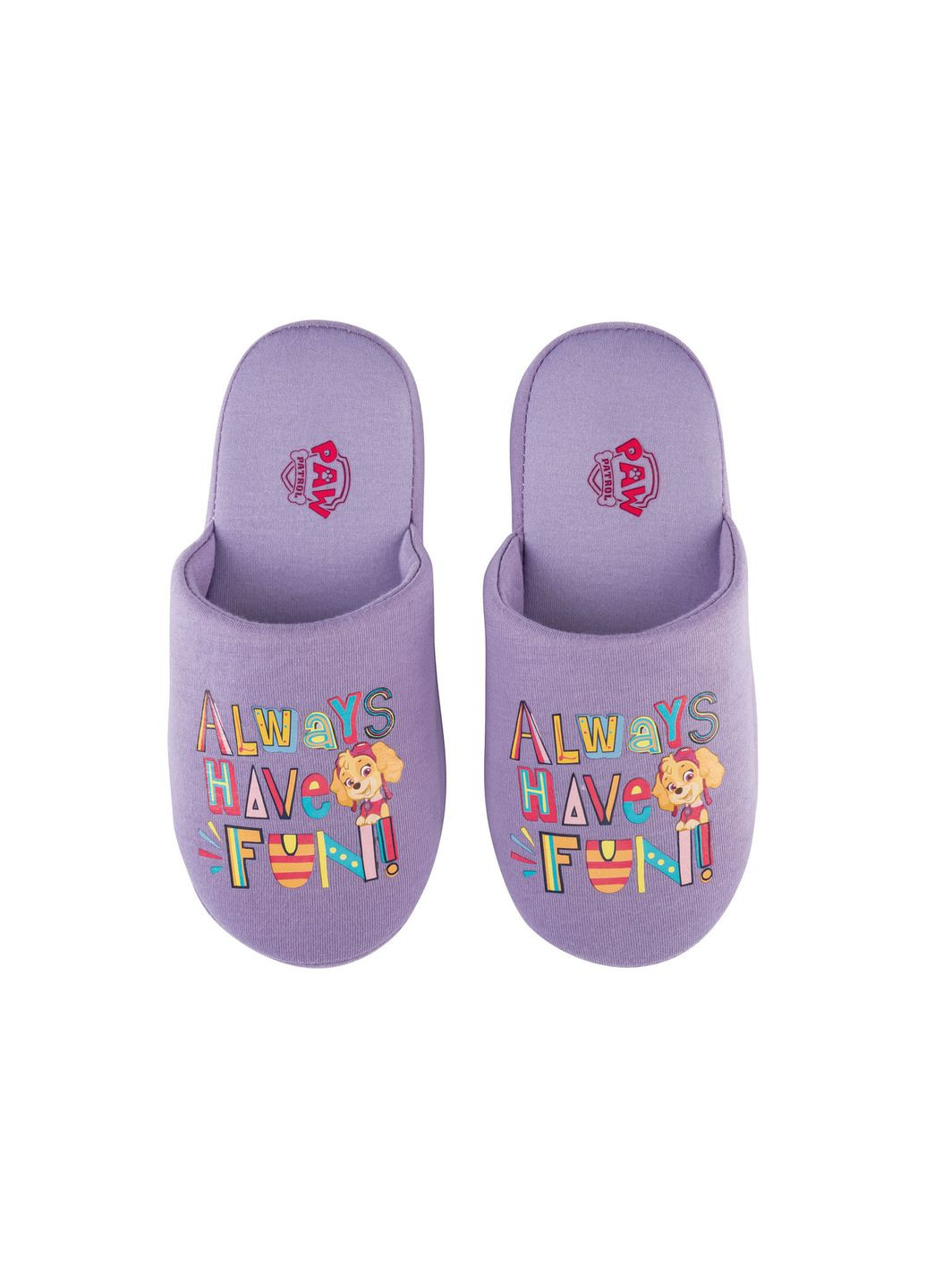 Фиолетовые домашние тапочки с антискользящей подошвой для девочки щенячий патруль 395059 Disney