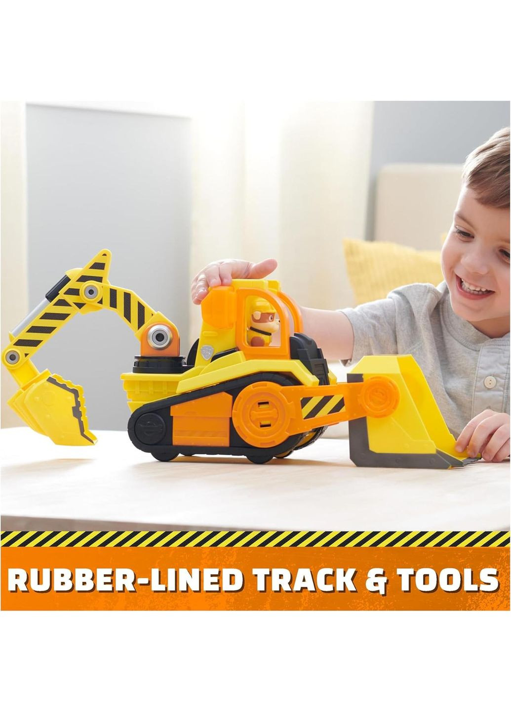 Щенячий патруль Кремез и команда Бульдозер и фигурка Кремеза Делюкс Paw Patrol Rubble & Crew Rubble’s Bulldozer Spin Master (365251666)