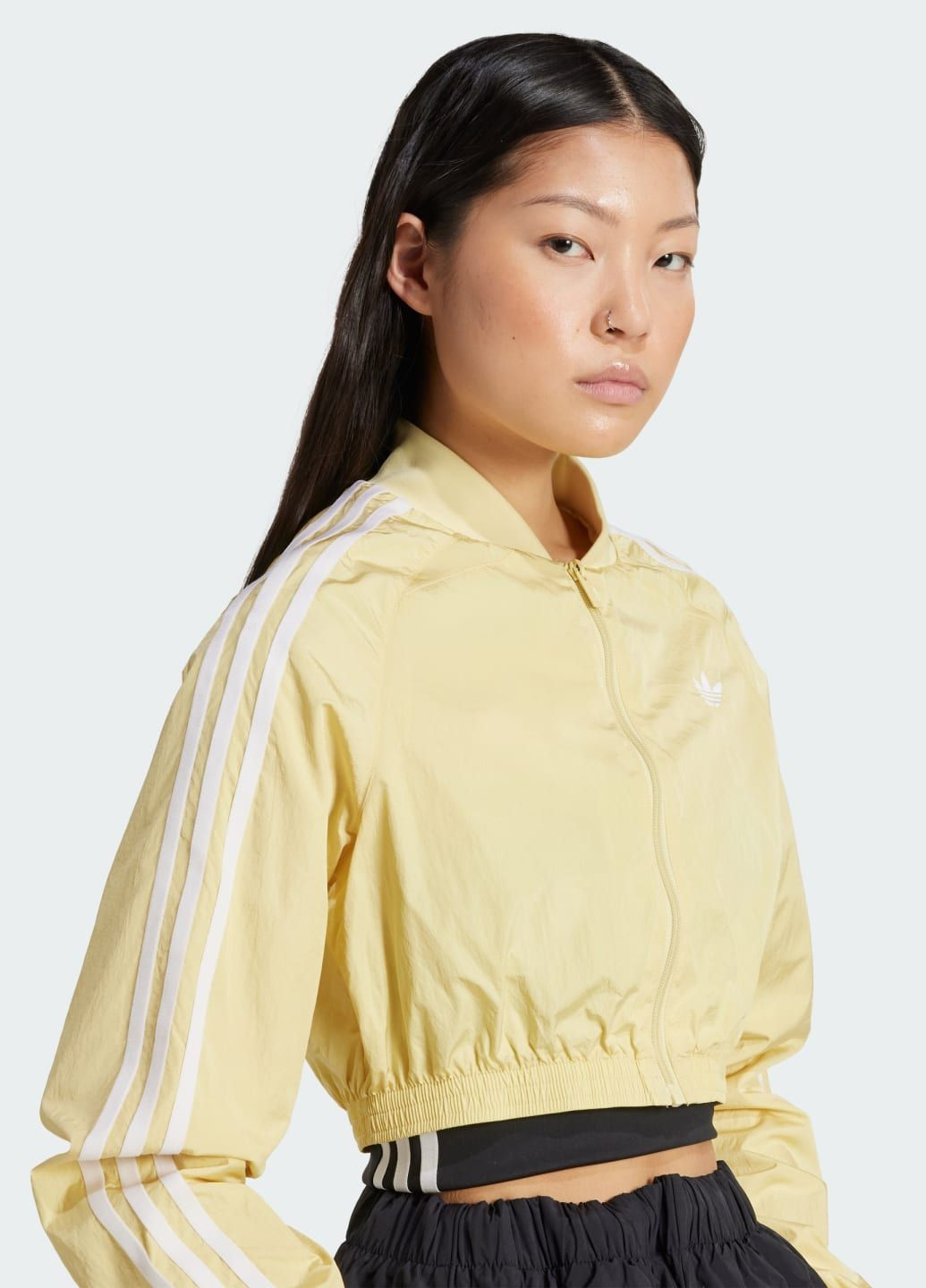 Укороченная олимпийка Adicolor Teamgeist Cropped adidas (322720250)