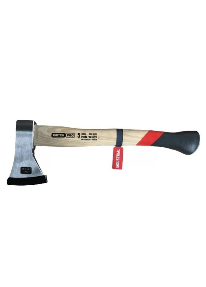 Топор ЦВЕТОК PRO Industrial (0.6 кг) с деревянной рукояткой (22627) КВІТКА (306551544)