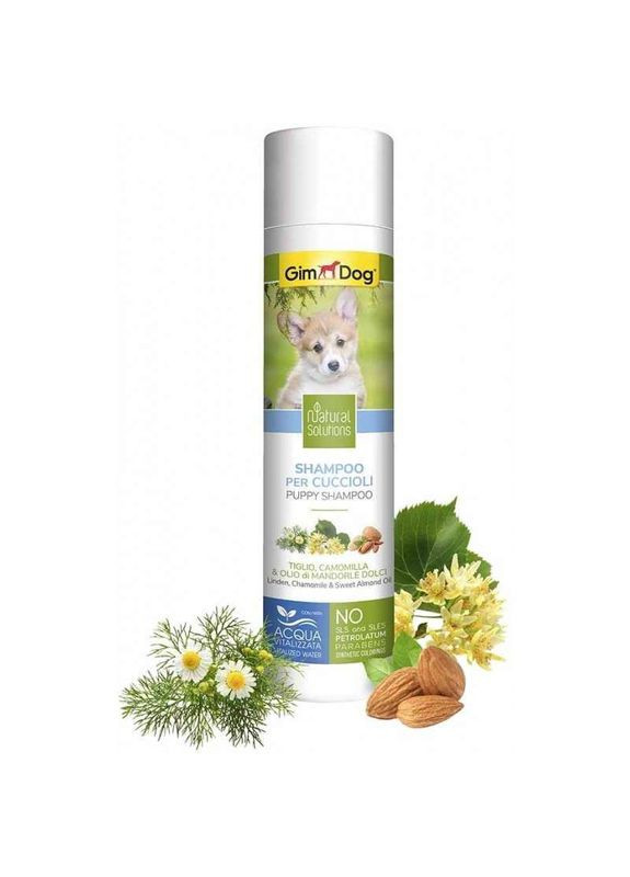 Шампунь с липой, ромашкой и сладким миндальным маслом для щенков Natural Solution Puppy Shampoo 250 мл (4002064504759) GimDog (327069339)