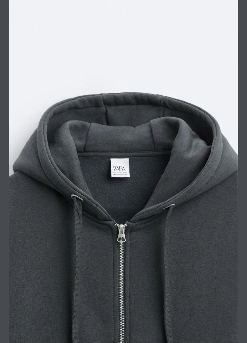 Кофта Zara трикотажна на блискавці 3443 400 BLACK (315825970)