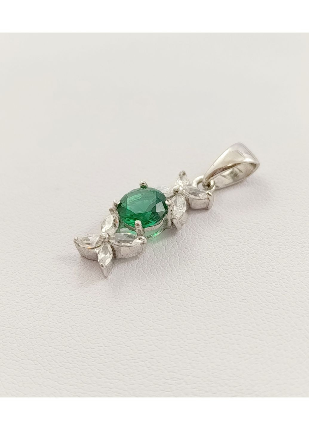 Підвіска срібна зі смарагдом "Nano" FS-004 No Brand Підвіска (367960118)
