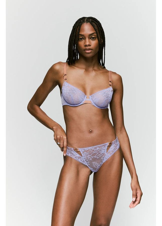 Лавандовий м'який бюстгальтер з мережива Sarda з кісточками поліамід, еластан