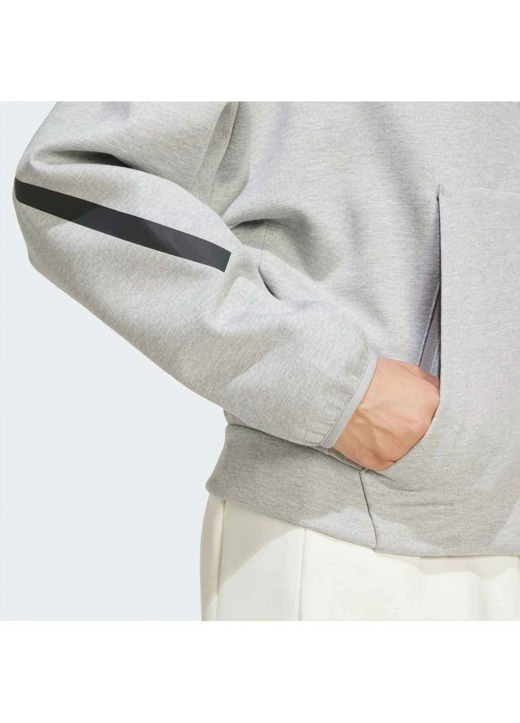 Толстовка жіноча Z.N.E. Full-Zip Hoodie Grey JD9593 adidas (365963357)