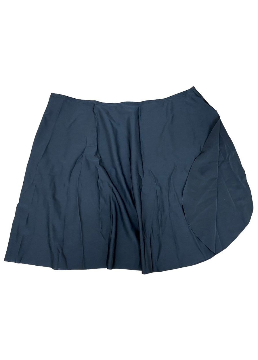 Чорний літній купальник жіночий роздільний чорний зі спідницею та високими плавками роздільний No Brand