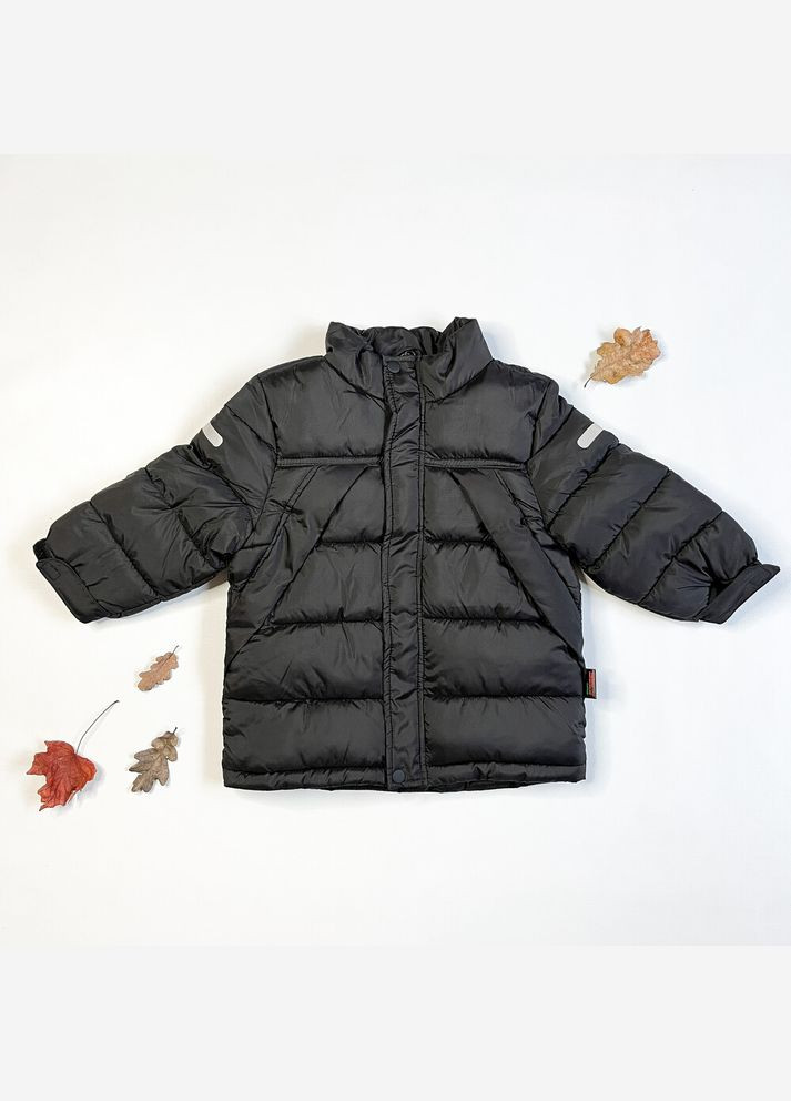 Черная зимняя куртка 92 см черный артикул л636 H&M