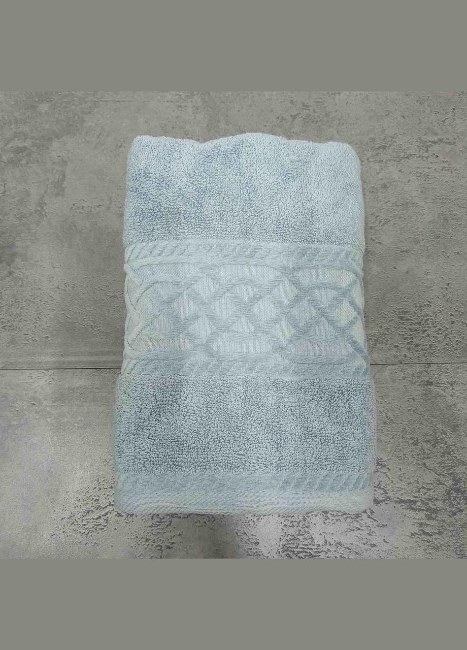 Полотенце махровое 50х90 см ШАНЕЛЬ 500 плотность Aisha серо-голубой