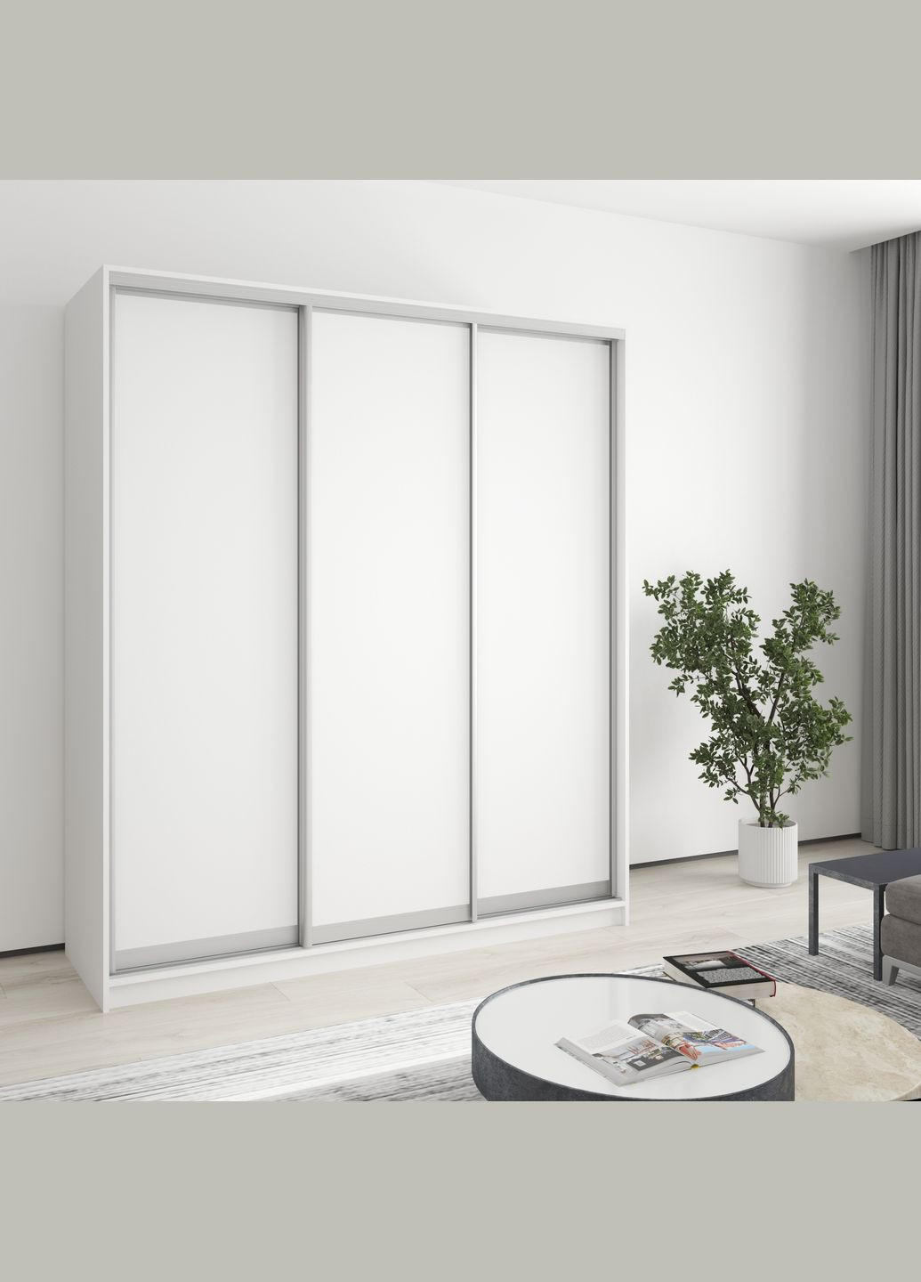 Шкаф-купе трехдверный Стандарт AL 3ДСП 180x45x210 см (MBS-2818) MebelStar (362373771)