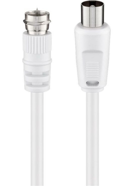 Кабель антенний RF:F Coaxial M/M (тато/тато) 5.0m 75 Ohm 2xShield D=5mm 70dB Goobay (369646504)