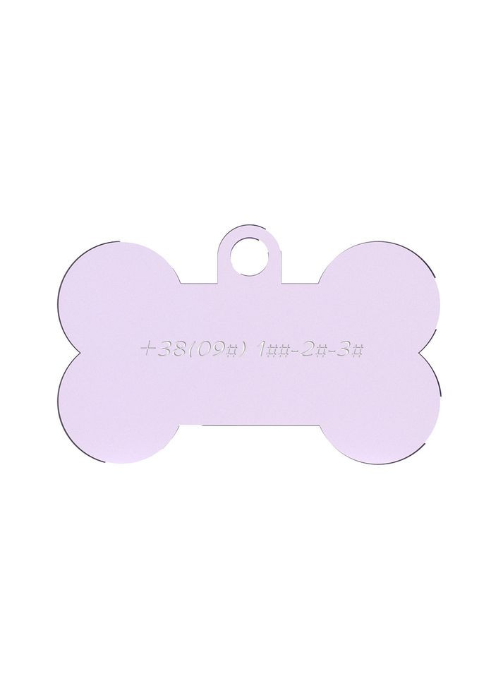 Адресник для собаки Light Purple 50x35мм Ekostar (367609208)
