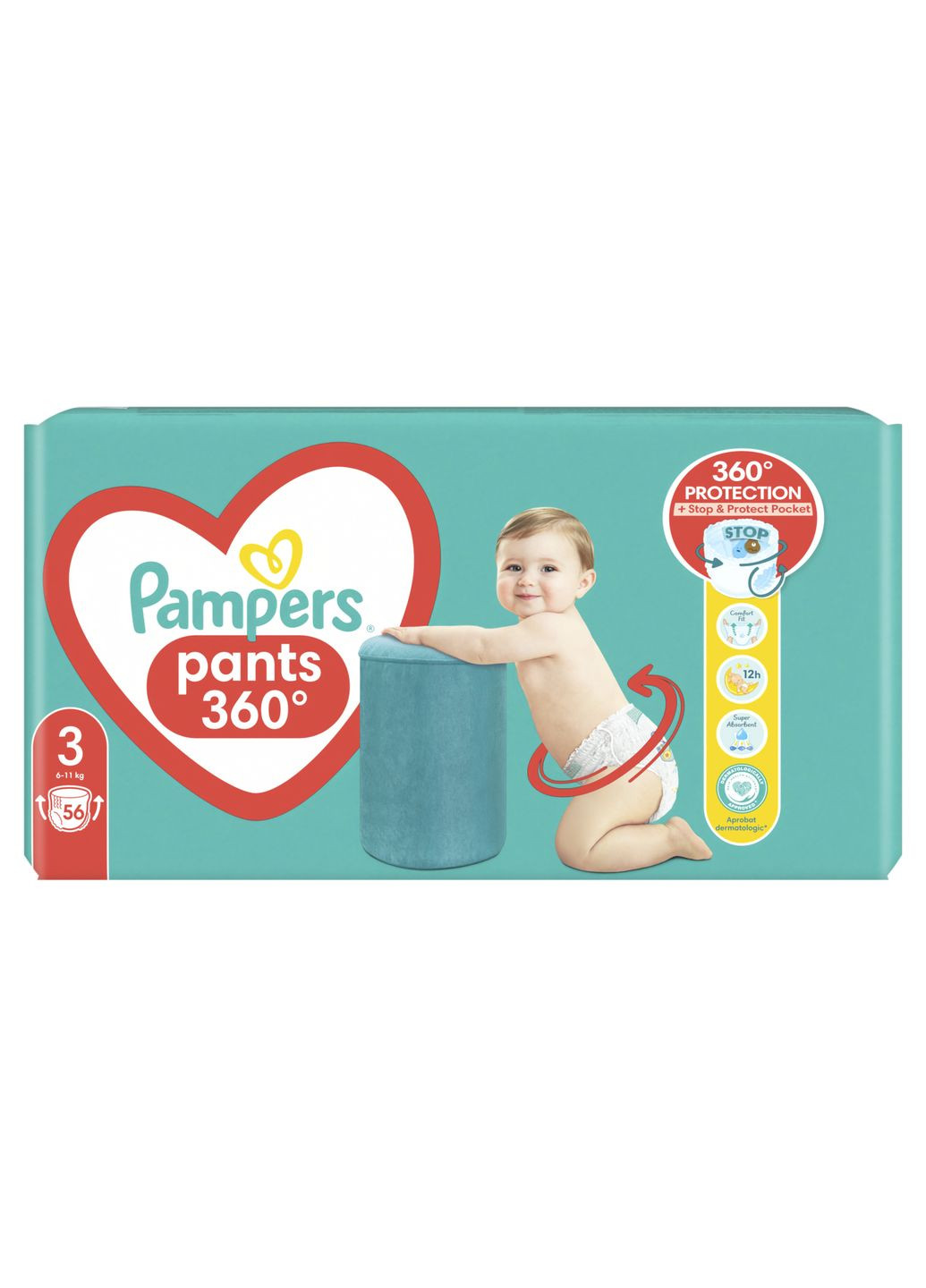 Подгузники-трусики Pants 3 (6-11 кг), 56 шт. Pampers 81748894 (327223531)