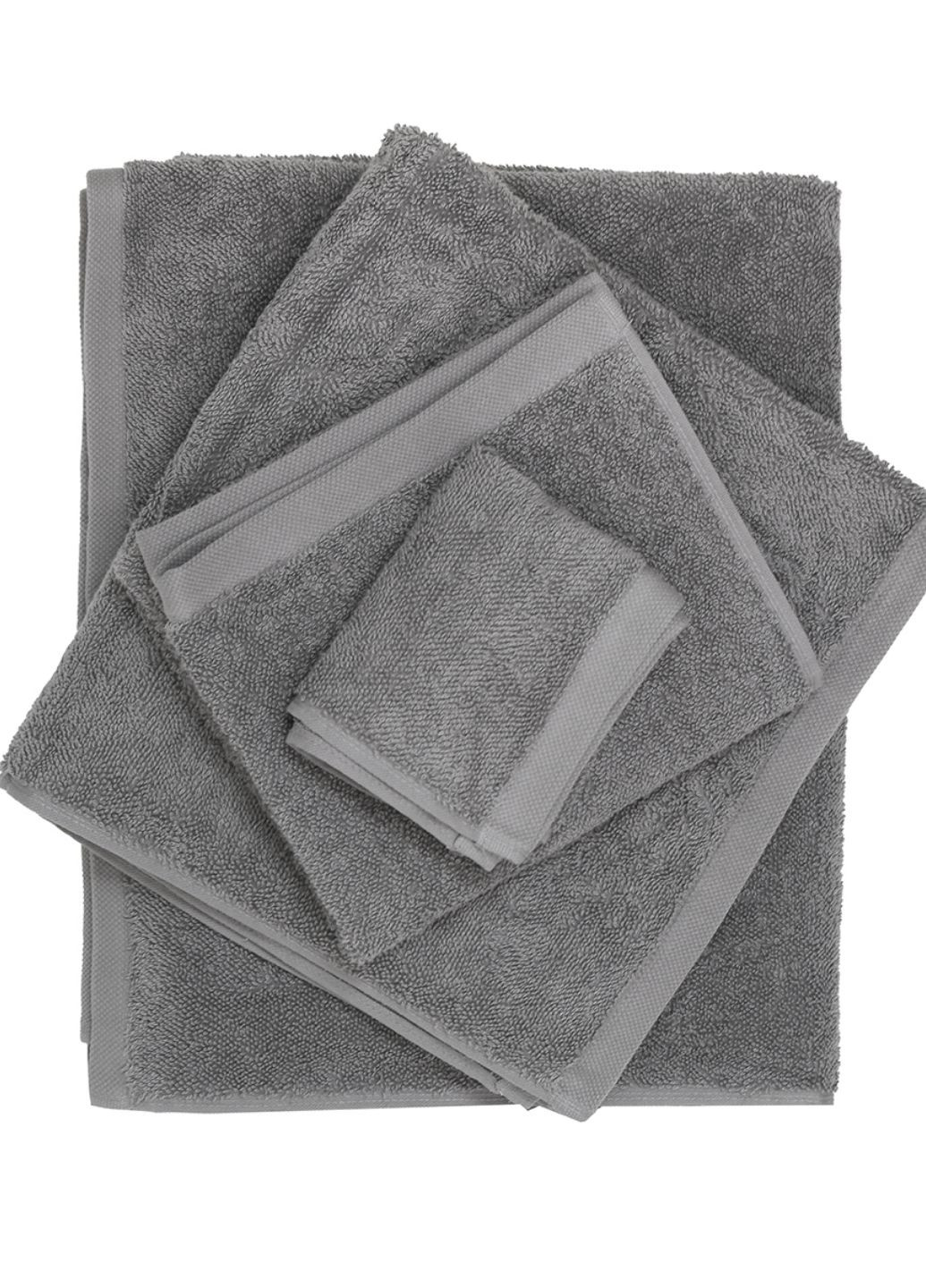 Рушник "Дотик" 50x90 см MVM однотонний сірий