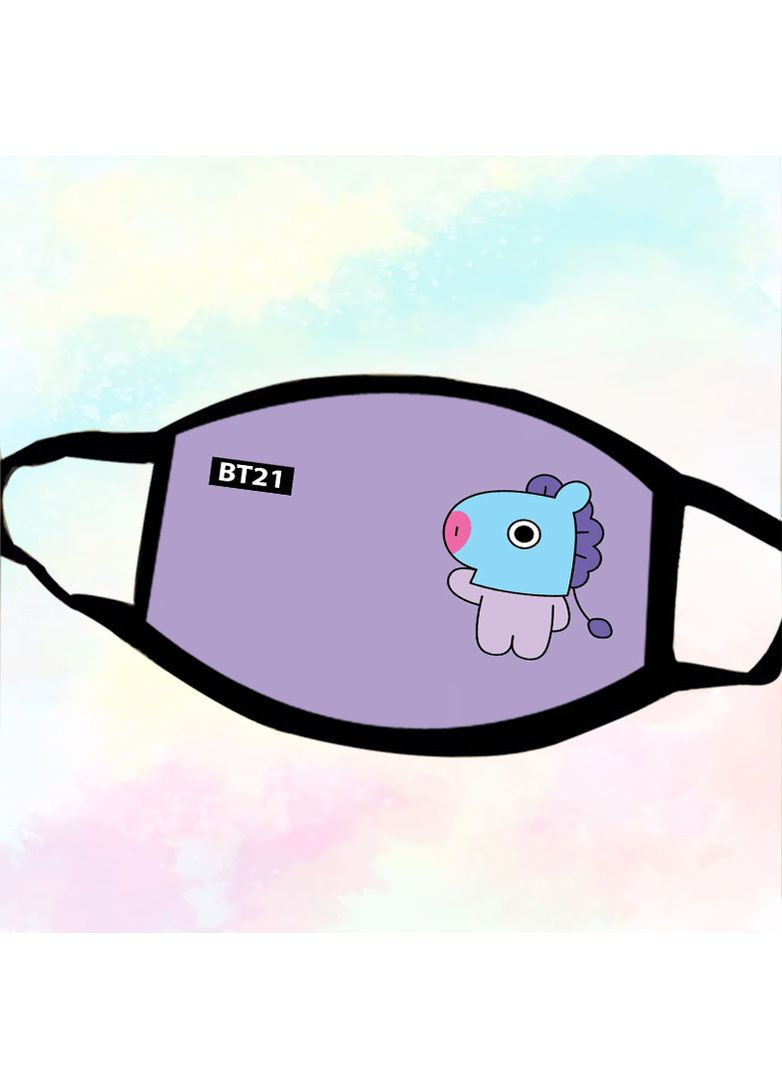 Маска защитная на лицо Манг БТ21 Bt21 MANG BTS косплей 17х11 см (ms135) No Brand (360802010)