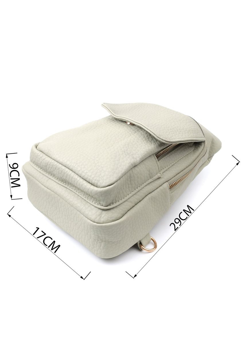 Чудова жіноча сумка з однією лямкою через плече з грубозернистої екошкіри Фісташковий 22765 Vintage (335032797)