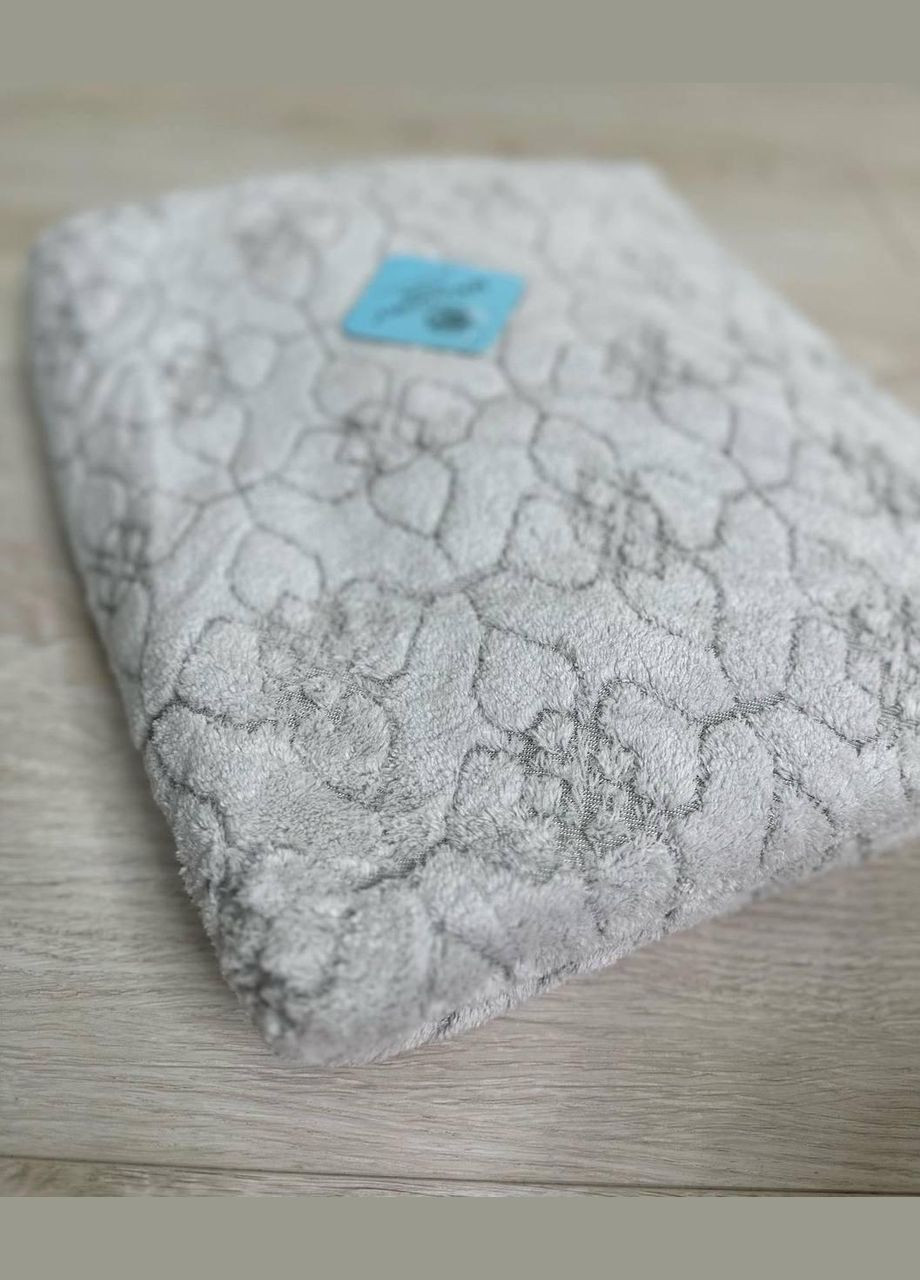 Рушник з мікрофібри для лазні та душу 80x160 см Сірий (П4К-mur-rushniki-001-02) No Brand однотонний комбінований