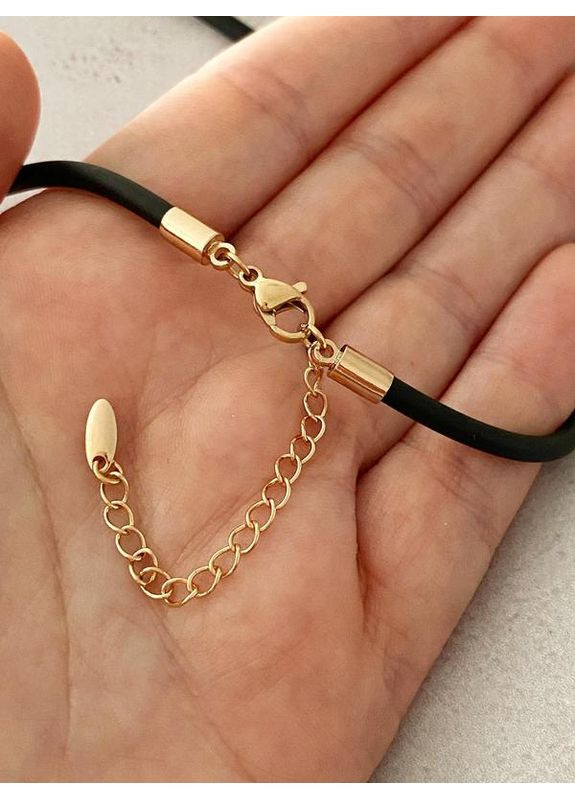 Каучук 40см-45см з Позолоченим Замочком. Позолота. Каучуковий Шнур, Шнурок No Brand (361029348)